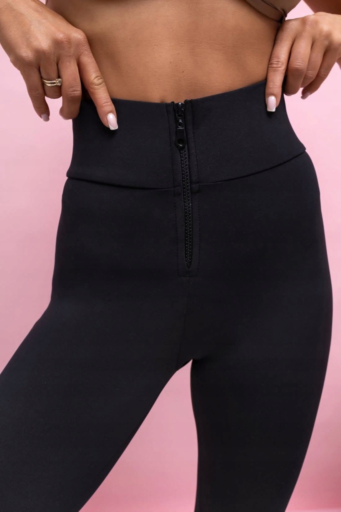 Komplet Dresowy Legginsy Wysoki Stan + Bluza Koralowy - obrazek 4